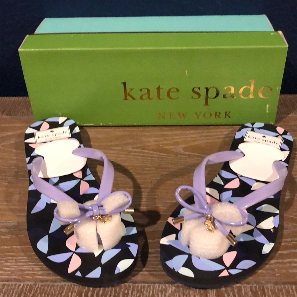 ONLY 1 LEFT- NWT Kate Spade Nova Lilac flip flops